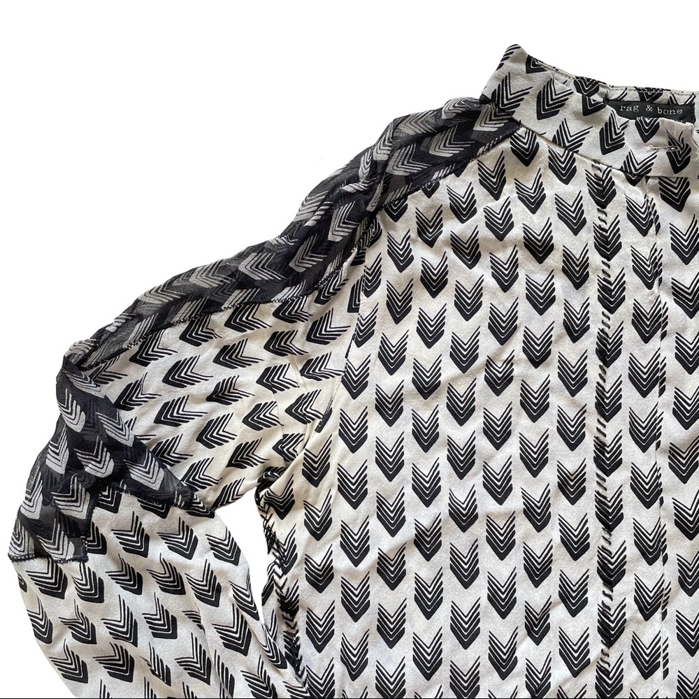 Rag & Bone ~ Arrow Printed Button Down Shirt - image 5